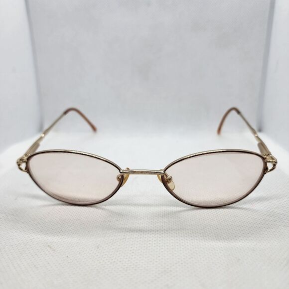 Diane Von Furstenberg Gold & Brown Prescription Glasses Frames - Picture 3 of 8